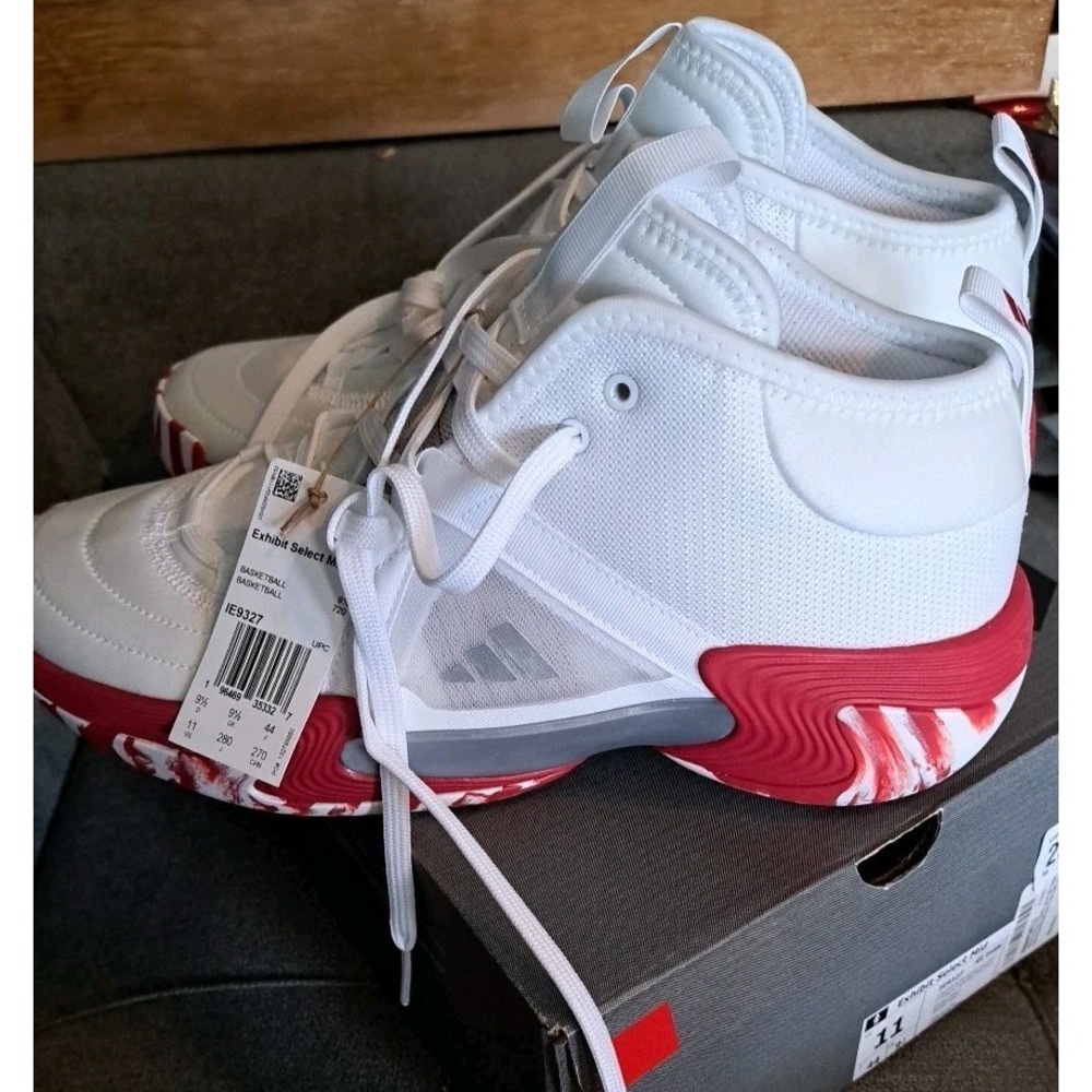 Womens‎ Size 11 - Adidas Exhibit Select Mid White Team Power Red NIB - Picture 8 of 9